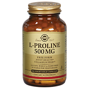 L-Proline - Free Form - 500 MG (100 Vegetarian Capsules)