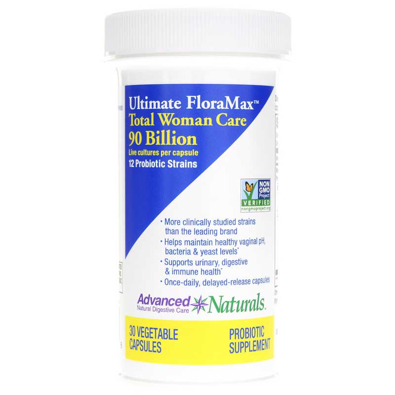 Advanced Naturals Ultimate FloraMax Total Woman Care 90 Billion 30 Veg Capsules