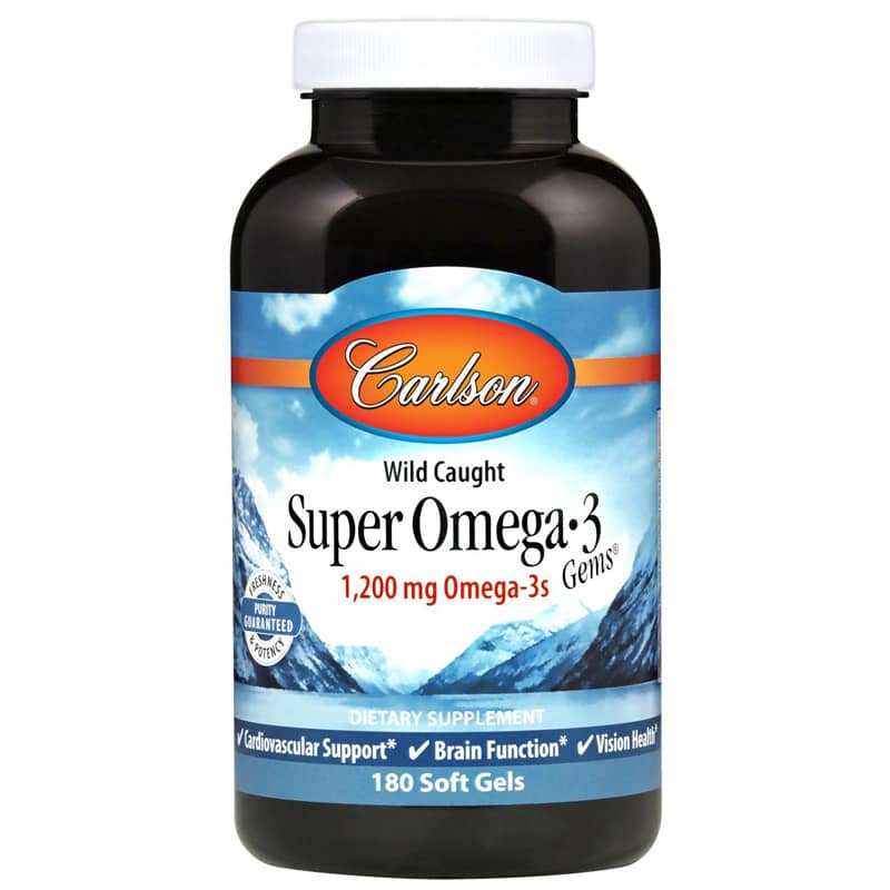 Carlson Labs Super Omega-3 Gems 1,200 Mg 180 Softgels