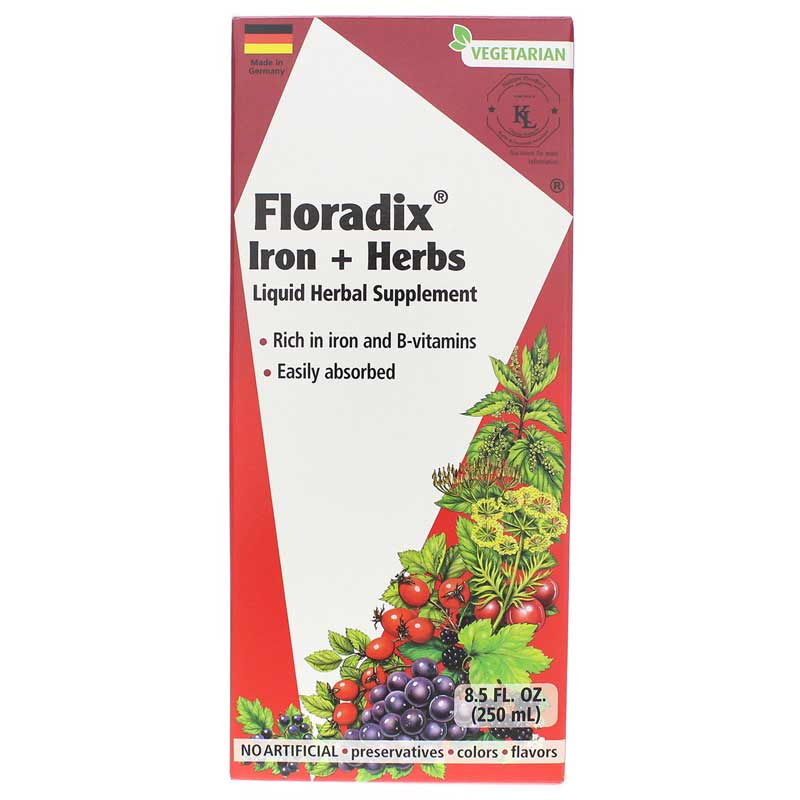 Salus Floradix Iron + Herbs Liquid Extract 8.5 Oz