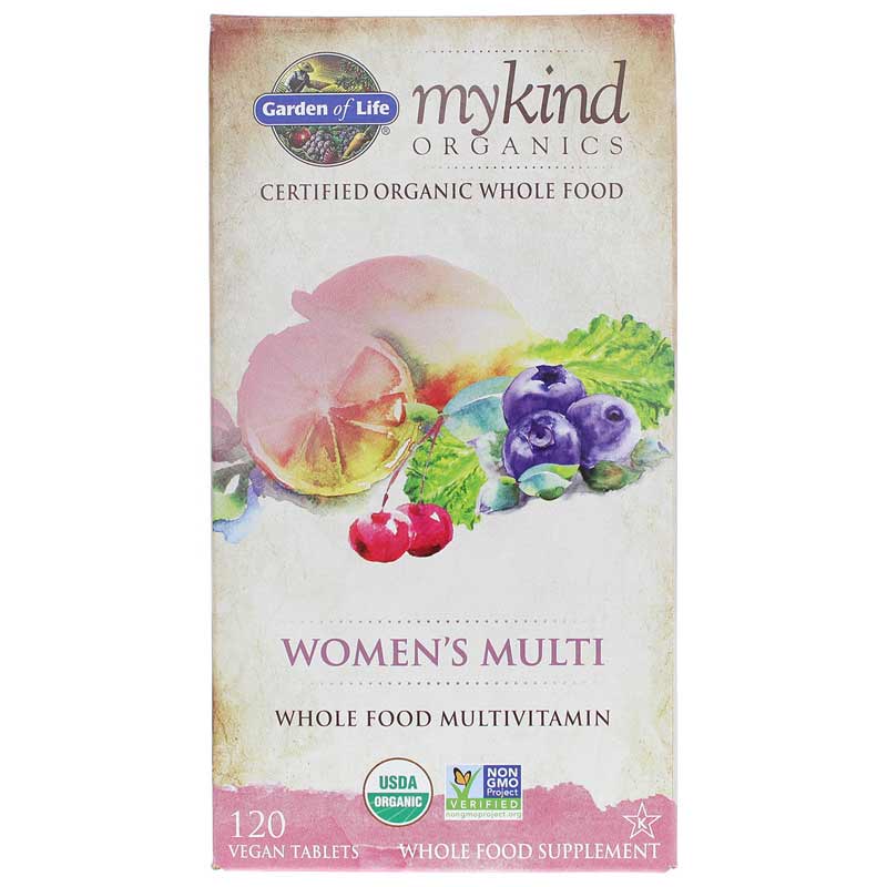 Garden of Life mykind Organics Women's Multi Whole Food Multivitamin 120 Veg Tablets
