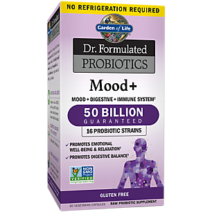 Dr. Formulated Mood+ Probiotics - 50 Billion CFUs (60 Vegetarian Capsules)