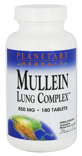 Planetary Herbals - Mullein Lung Complex 850 mg. - 180 Tablets