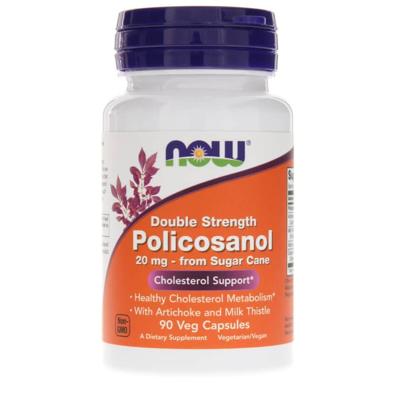 NOW Foods Policosanol 20 Mg Double Strength 90 Veg Capsules