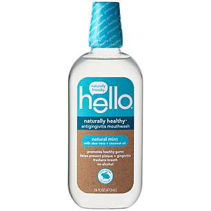 Naturally Healthy Antigingivitis Mouthwash - Natural Mint with Aloe Vera & Coconut Oil (16 Fluid Ounces)