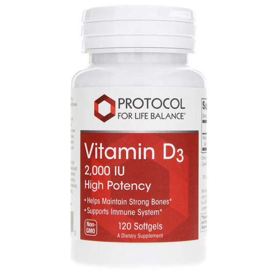 Protocol For Life Balance Vitamin D3 2000 IU 120 Softgels