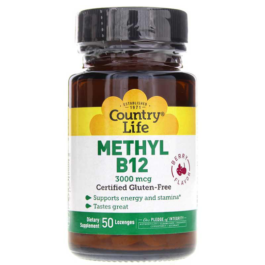 Country Life Methyl B12 3000 Mcg 50 Lozenges