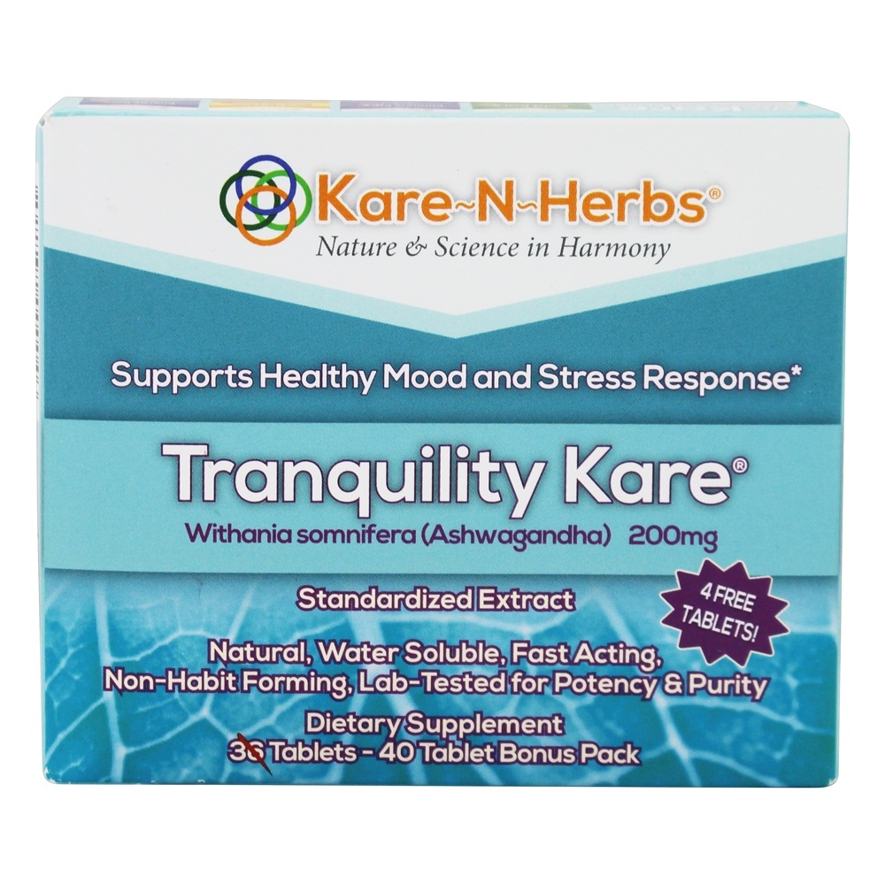 Kare-N-Herbs - Tranquility Kare Support for Mood and Stress - 40 Tablets
