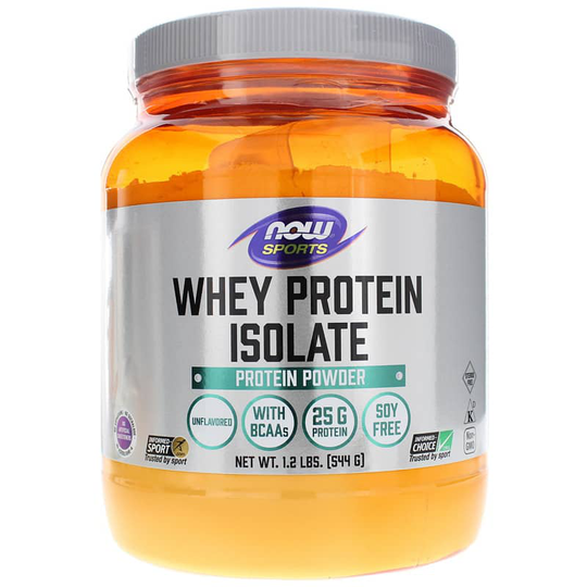NOW Foods Whey Protein Isolate Unflavored 1.2 Lbs