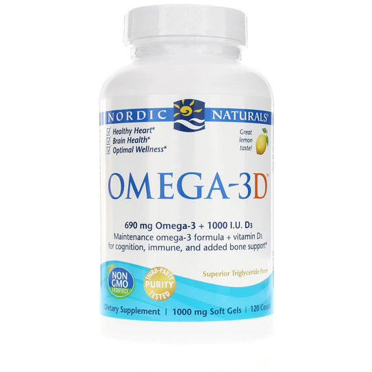 Nordic Naturals Omega-3D Lemon Softgels 120 Softgels