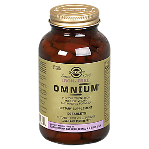 Omnium - Iron Free Multivitamin & Mineral Formula (100 Tablets)