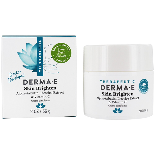 DERMA-E - Skin Brighten with Alpha-Arbutin Licorice Extract & Vitamin C - 2 oz.