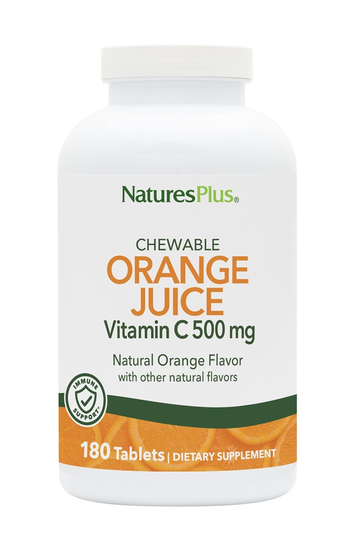 Natures Plus - Orange Juice Chewable Vitamin C 500 mg. - 180 Tablets