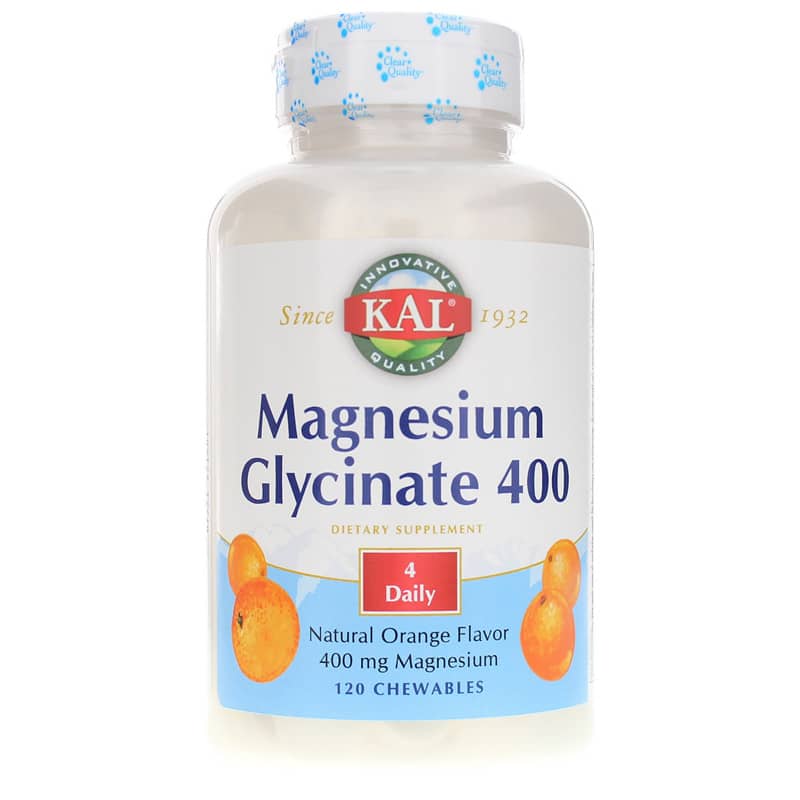 Kal Magnesium Glycinate 400 Mg Chewables 120 Chewable Tablets