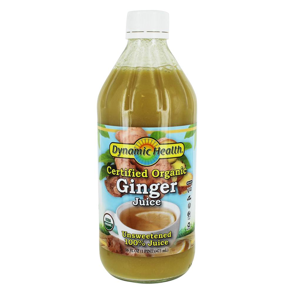 Dynamic Health - Certified Organic Ginger 100 Juice Unsweetened - 16 fl. oz.