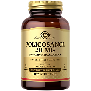 Policosanol - 85% Aliphatic Alcohols - 20 MG (100 Vegetarian Capsules)