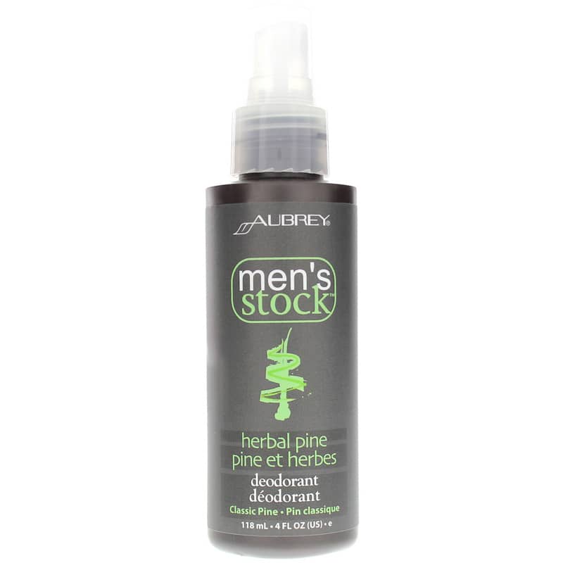 Aubrey Organics Men's Stock Herbal Pine Deodorant 4 Oz