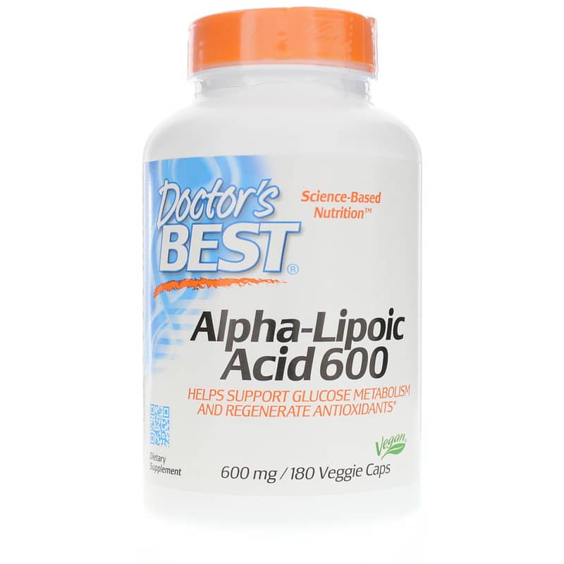 Doctors Best Alpha Lipoic Acid 600 Mg 180 Veg Capsules