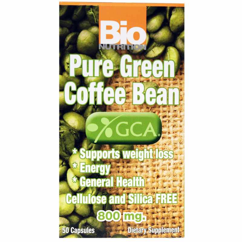 Bio Nutrition Pure Green Coffee Bean GCA 800 Mg 50 Capsules