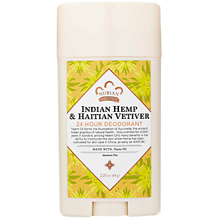 Indian Hemp & Haitian Vetiver 24 Hour Deodorant with Neem Oil - Aluminum Free (2.25 Ounces)