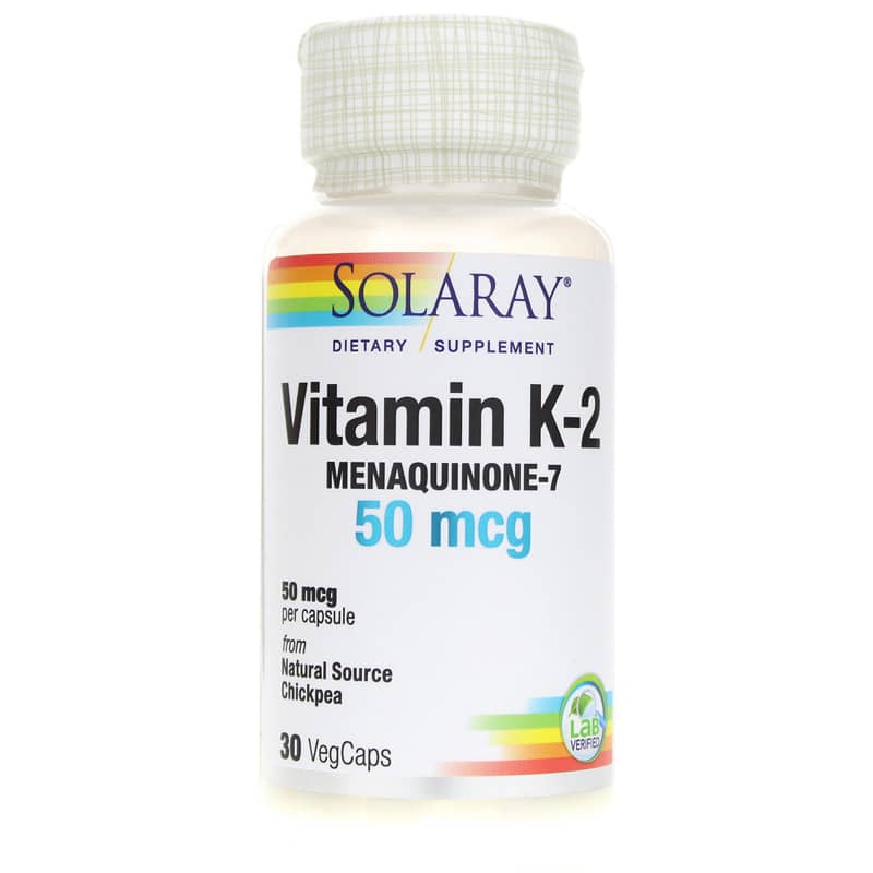 Solaray Vitamin K-2 50 Mcg as Menaquinone-7 30 Veg Capsules