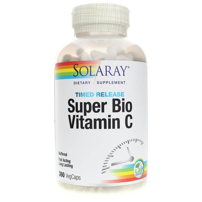 Solaray Super Bio Vitamin C Timed Release 360 Veg Capsules