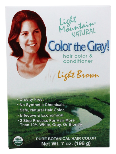 Light Mountain Natural - Color The Gray Hair Color & Conditioner Kit Light Brown - 7 fl. oz.