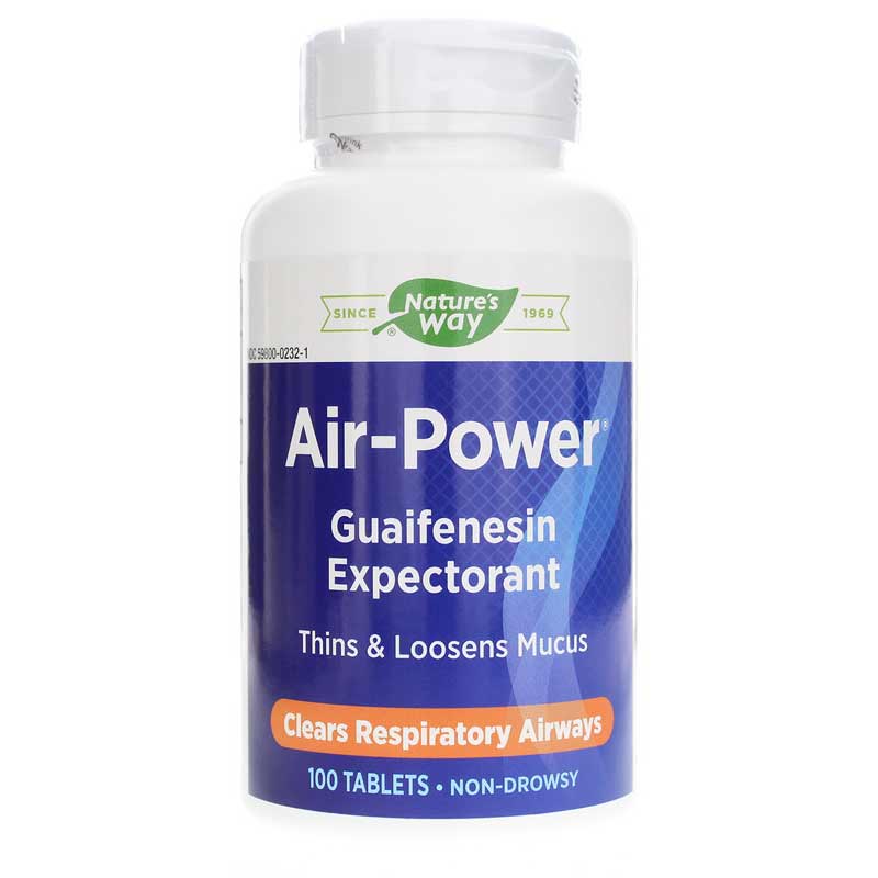 Natures Way Air-Power Guaifenesin Expectorant 100 Tablets