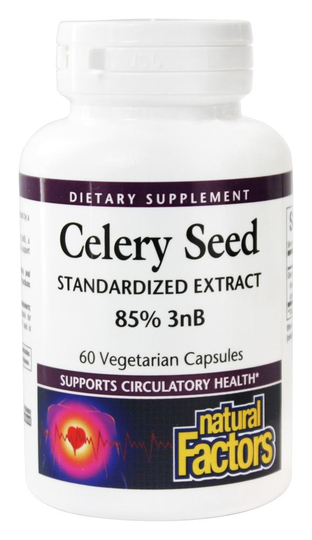 Natural Factors - Celery Seed Extract - 60 Capsules