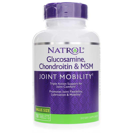 Natrol Glucosamine, Chondroitin & MSM 150 Tablets
