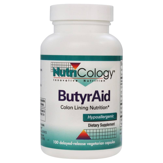 Nutricology - ButyrAid Colon Lining Nutrition - 100 Vegetarian Capsules