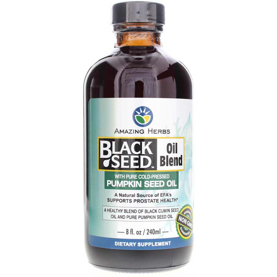 Amazing Herbs Black Seed Pumpkin Seed Oil Blend 8 Oz