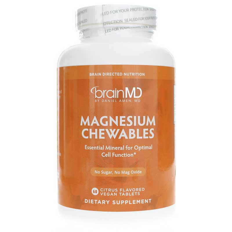 BrainMD Magnesium Chewables 60 Citrus Chewable Tablets
