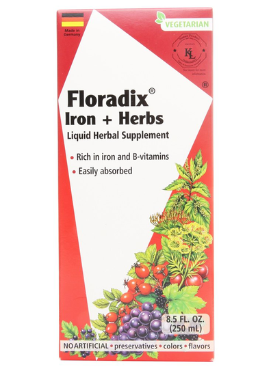 Gaia Herbs - Floradix Floravital Iron Herbs Vegetarian Liquid - 8.5 fl. oz.