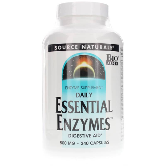 Source Naturals Essential Enzymes 500 Mg, Daily Formula 240 Capsules