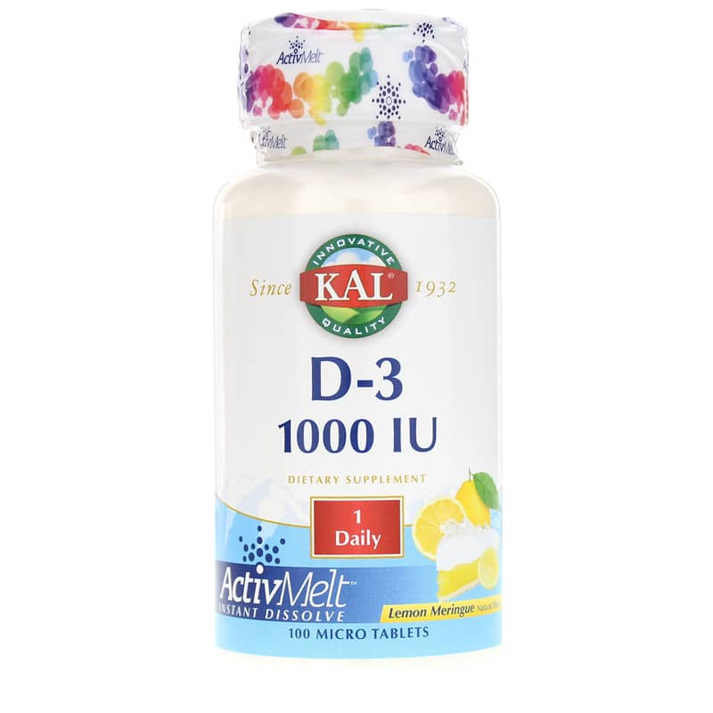 Kal D-3 1000 IU ActivMelt Lemon Meringue 100 Tablets