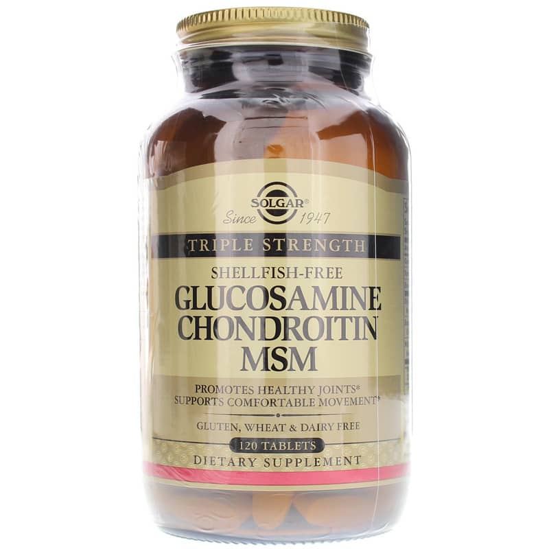 Solgar Glucosamine Chondroitin MSM Triple Strength 120 Tablets
