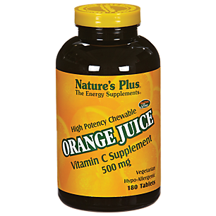 Vitamin C - 500 MG - Orange Juice (180 Chewable Tablets)