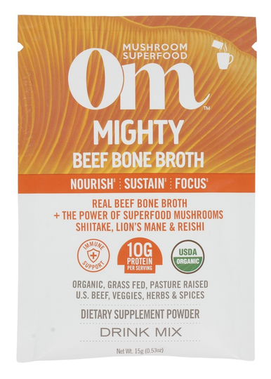 Om - Mighty Beef Bone Broth Powder - 0.53 oz.