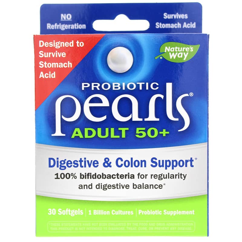 Natures Way Probiotic Pearls Adult 50+ 30 Softgels