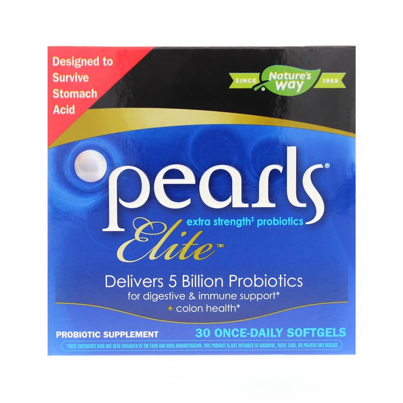 Natures Way Pearls Elite Extra Strength Probiotics 30 Softgels
