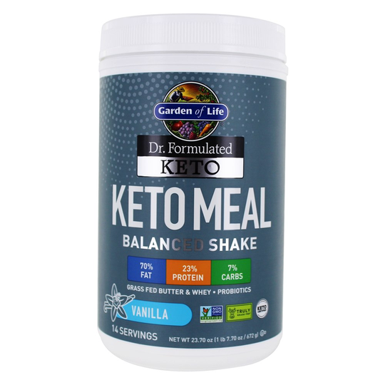 Garden of Life - Dr. Formulated Keto Meal Balanced Shake Powder 14 Servings Vanilla - 23.7 oz.