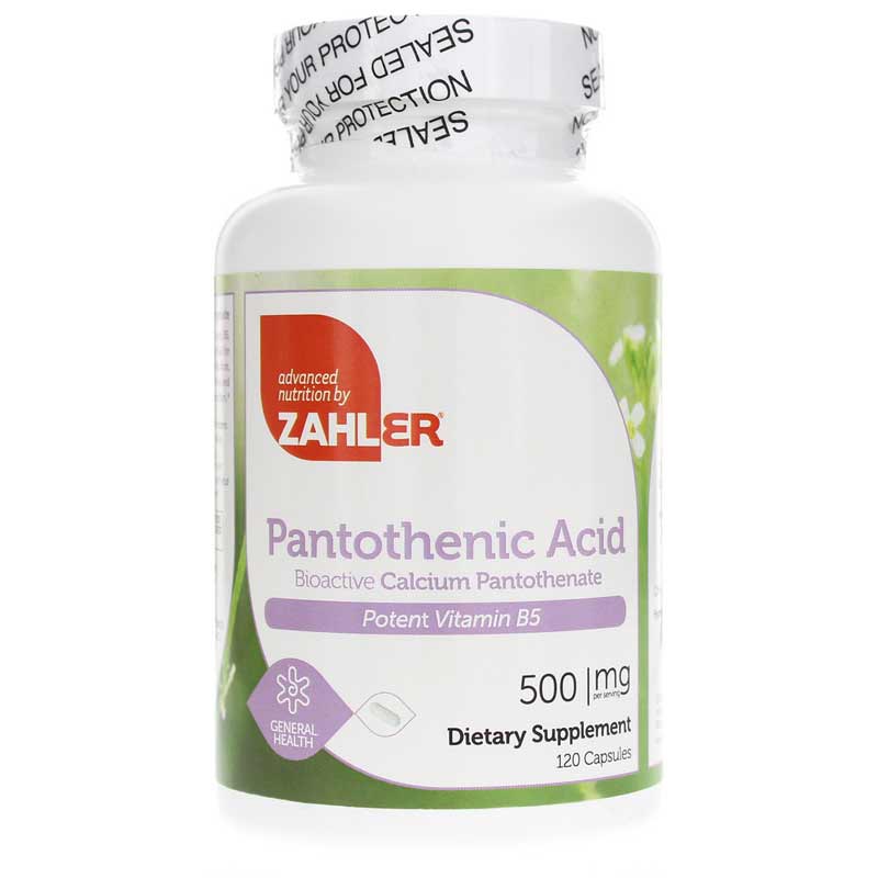 Zahler Pantothenic Acid 500 Mg 120 Capsules