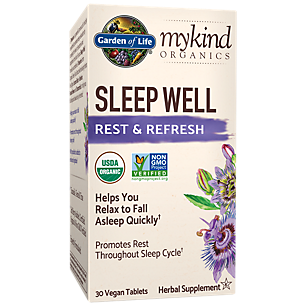 mykind Organics Sleep Well - Rest & Refresh to Promote Rest Throughout Sleep Cycle (30 Vegan Tablets)