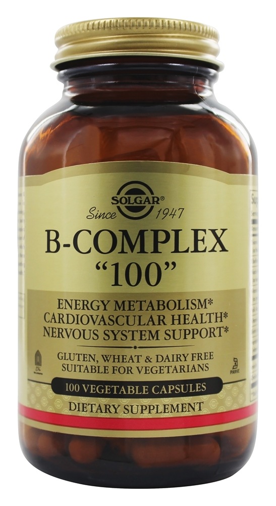 Solgar - B Complex 100 - 100 Vegetarian Capsules