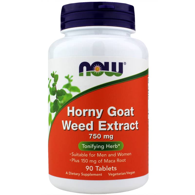 NOW Foods Horny Goat Weed Extract 750 Mg 90 Tablets