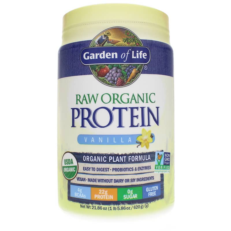 Garden of Life Raw Organic Protein Vanilla 21.86 Oz 620 Grams