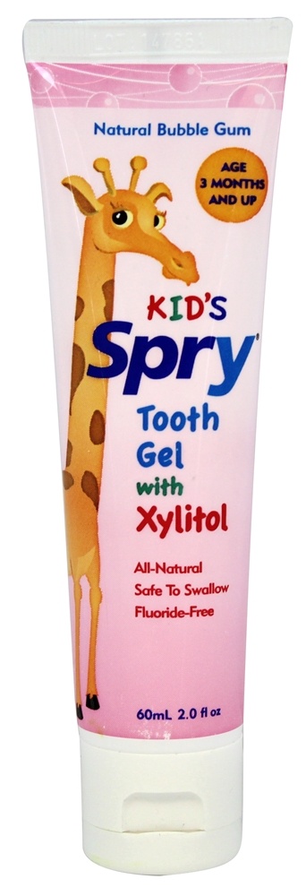 Xlear - Spry Kid's Tooth Gel with Xylitol Natural Bubble Gum - 2 oz.