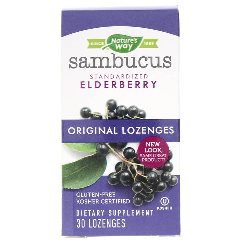 Natures Way Sambucus Elderberry Original Lozenges 30 Lozenges