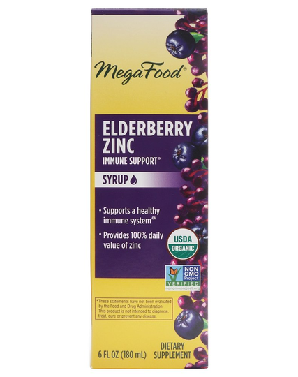 MegaFood - Elderberry Zinc Immune Support Syrup - 6 fl. oz.